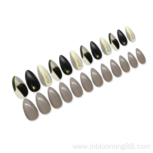 Wholesale Long Design False Nails With Glue Stickers